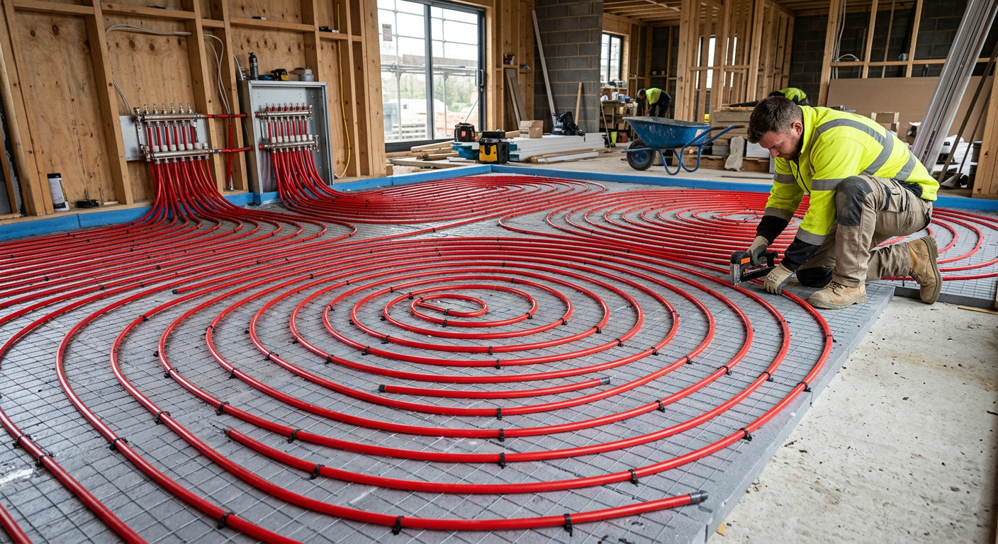 Installation de plancher chauffant hydraulique à Levallois-Perret