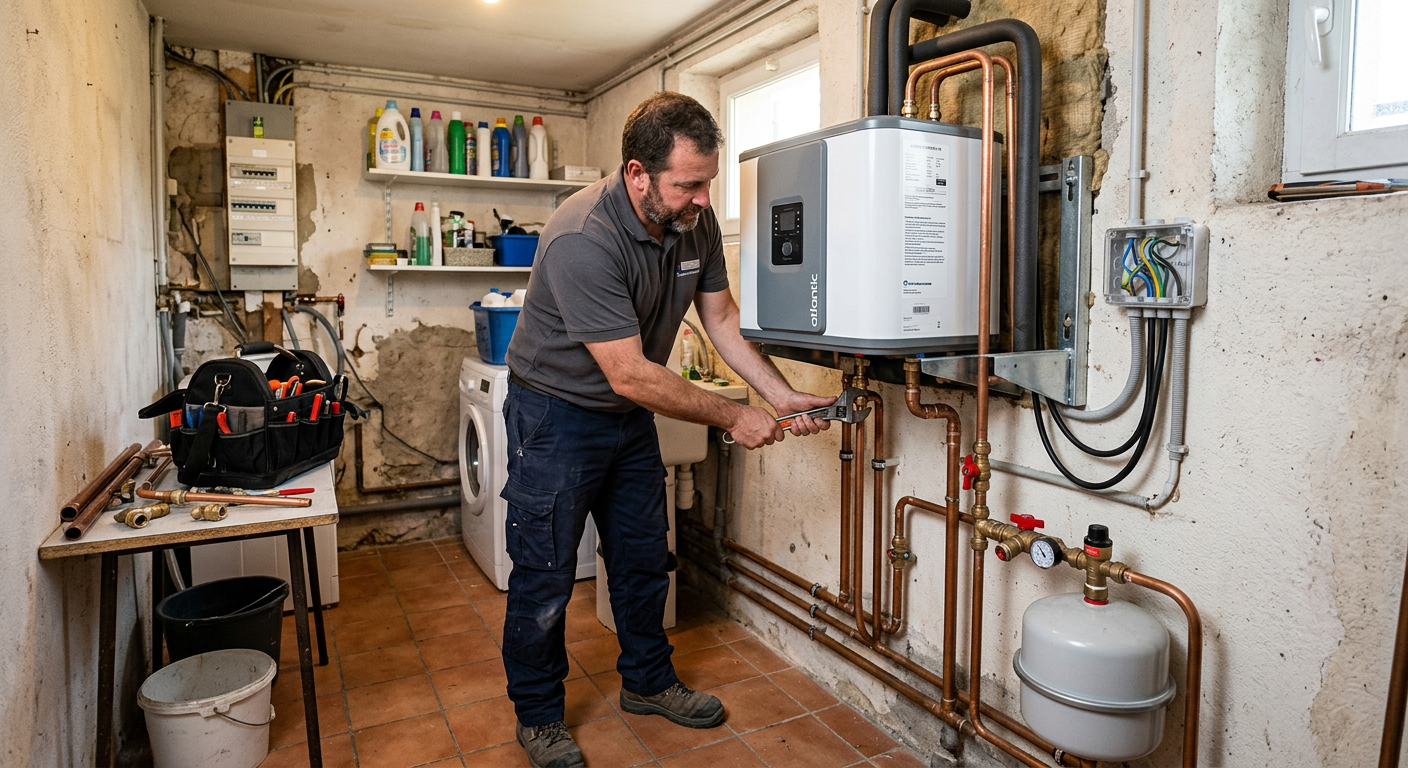 Pose de chauffe-eau thermodynamique par un plombier à Levallois-Perret