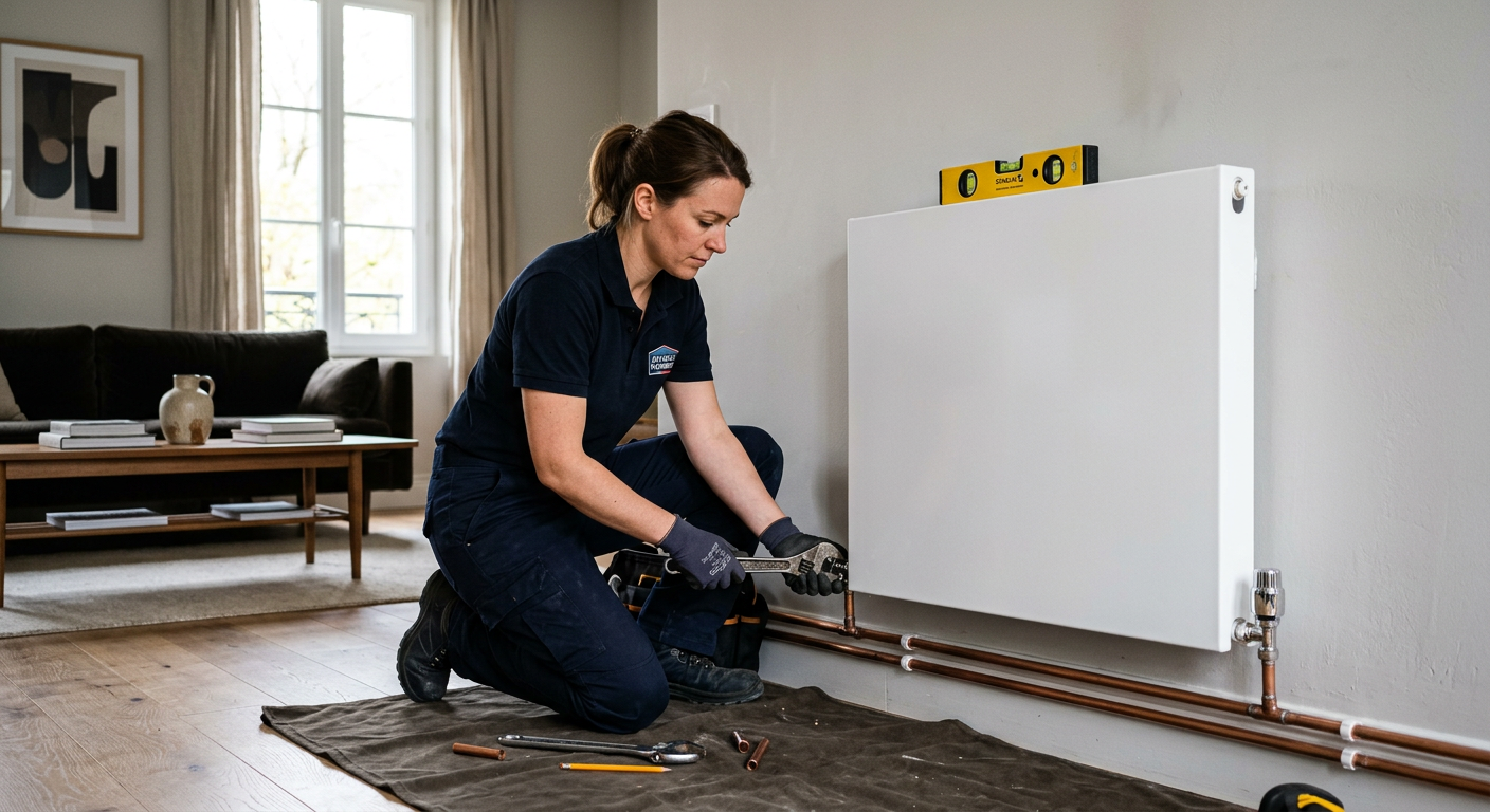 Installation de radiateur et robinet thermostatique à Levallois-Perret