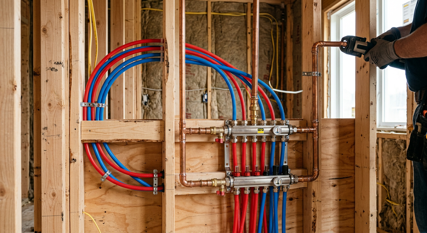 Création de réseau plomberie en cuivre et PER à Levallois-Perret